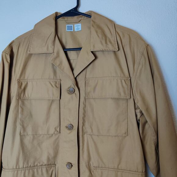Uniqlo U Men's Khaki Cotton Canvas Utility Jacket Medium Military Inspired - Picture 4 of 11